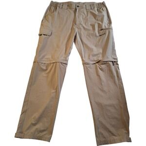 Arctix Mens Convertible Cargo Hiking‎ Pants Khaki Tan Zip Off Shorts 91772 Large